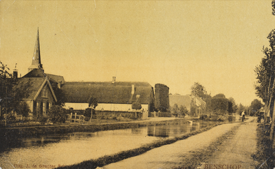 130033 Gezicht op de Benschopper Wetering langs het Dorp te Benschop.